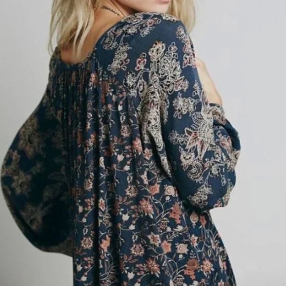 Free People Boho Lucky Loose Swing Mini Dress, Size M - Picture 3 of 16